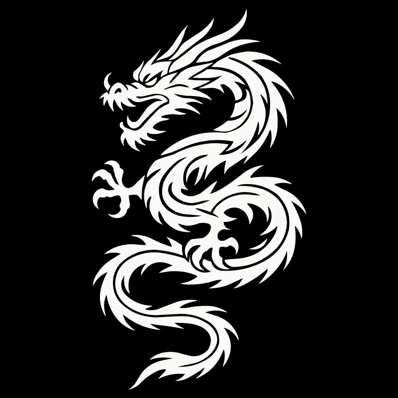 Tribal Dragon Silhouette