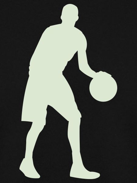 Basketball Silhouette Pastellgrün