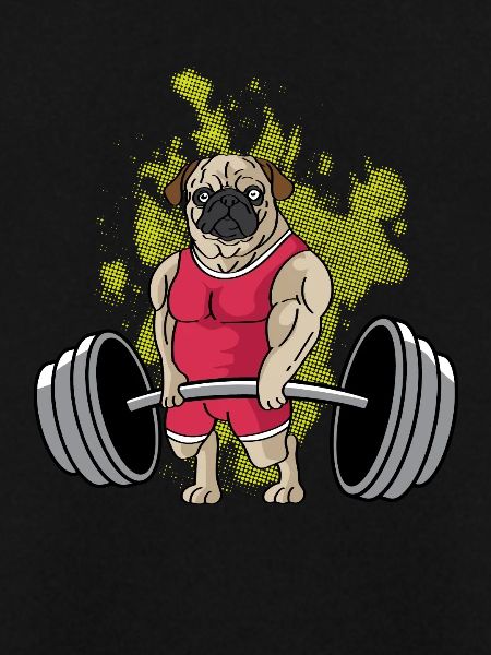 Mops -Gewichtheben Trainingstrainer Gift