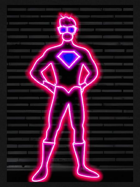 Superhelden Neon