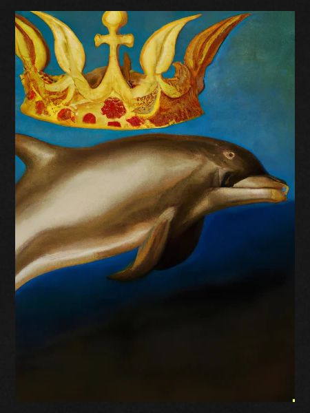 Delfin mit Krone