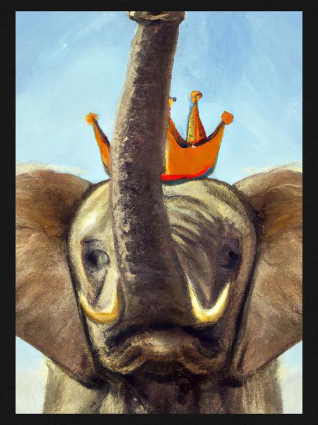 Elefant mit Krone