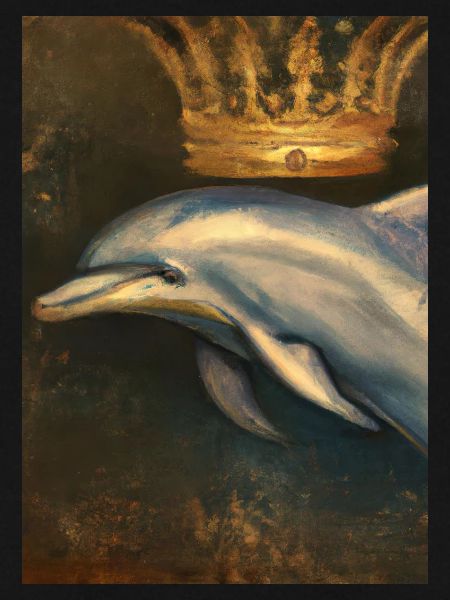 Delfin mit Krone