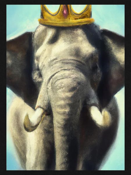 Elefant mit Krone