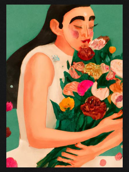 Frauen mit Blumen
