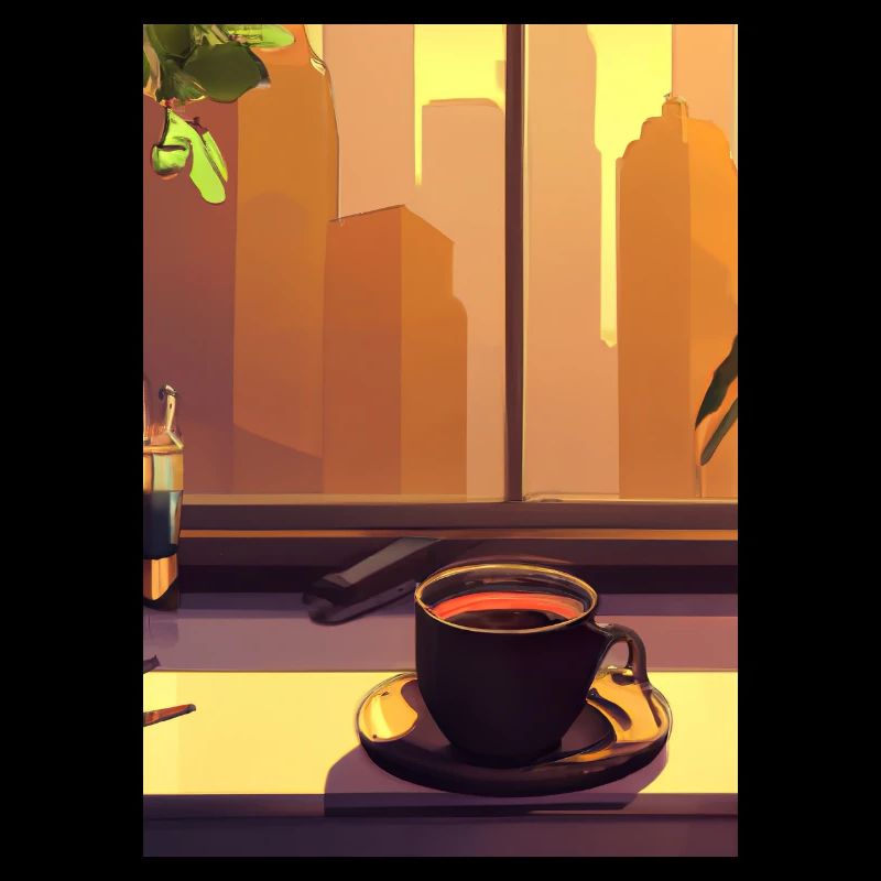 Fenster Kaffee Sonne