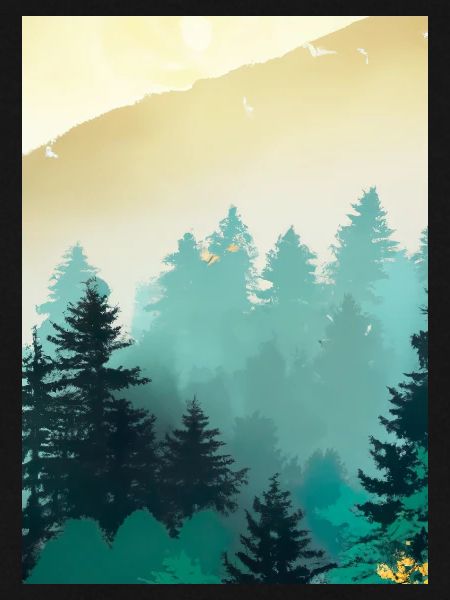 Nebliger Wald
