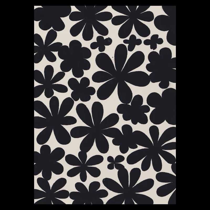 Schwarze Blumen-Muster