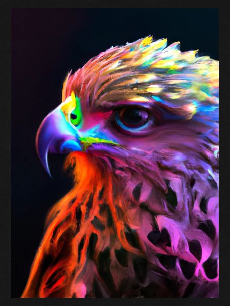 Buntes Vogelgesicht