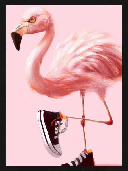 Falmingo trägt Sneaker