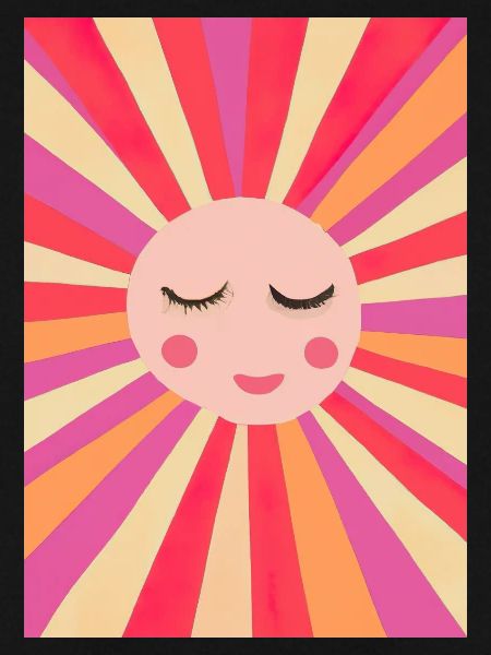 Minimalistisches Sonnengesicht