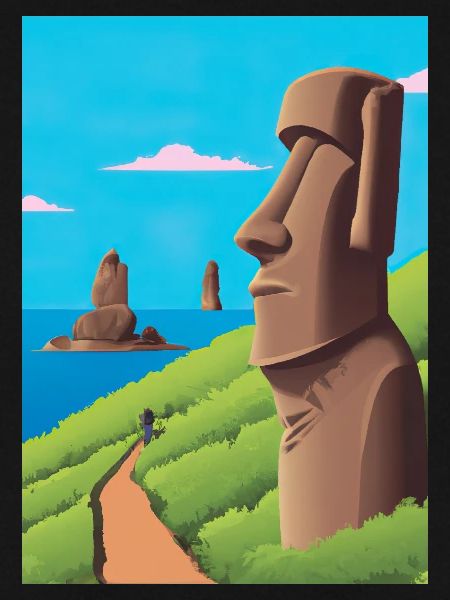 Monumentale Moai-Statuen