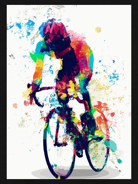 Rennrad Radfahrer Regenbogen