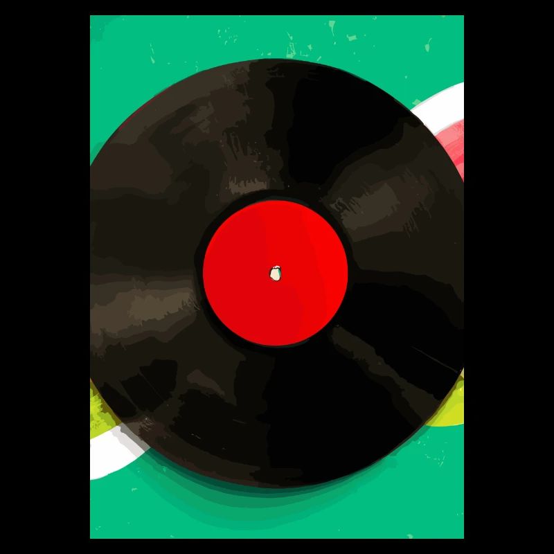 Retro Vinyl Platte Bunt