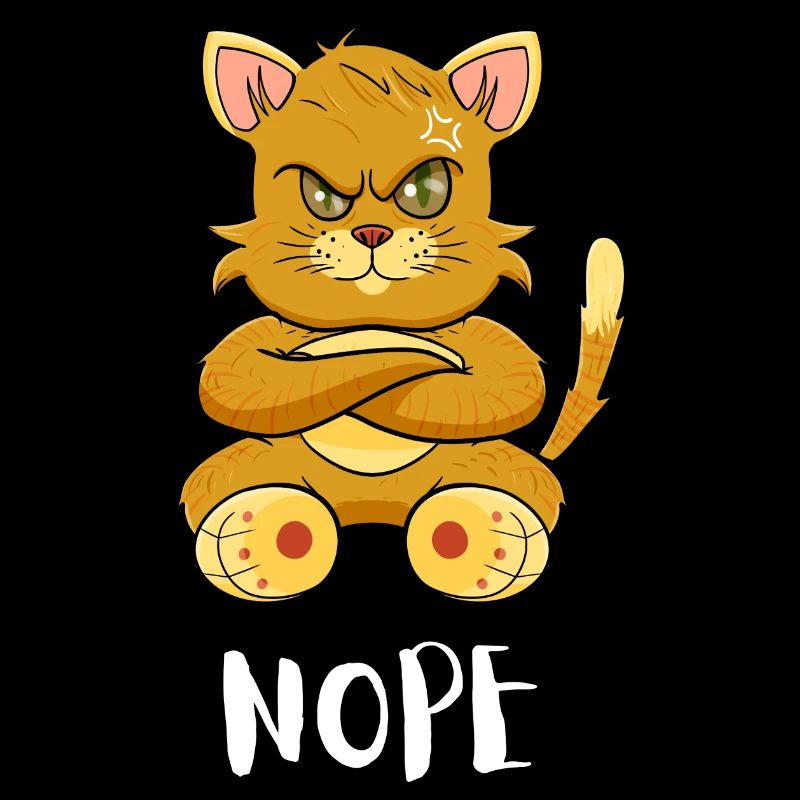 Nope Funny Lazy Cat