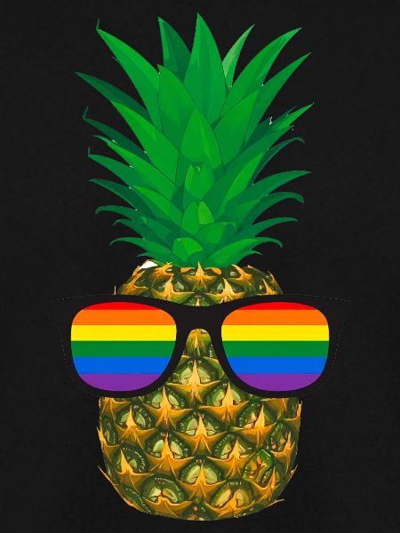 Ananas, Sonnenbrille, LGTB, Regenbogen,bunt