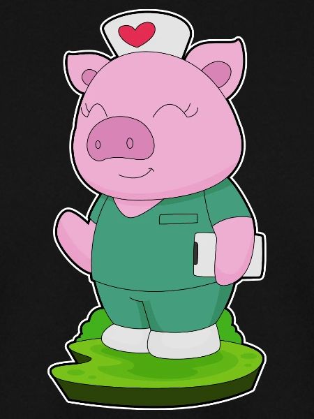 Schwein Krankenschwester 