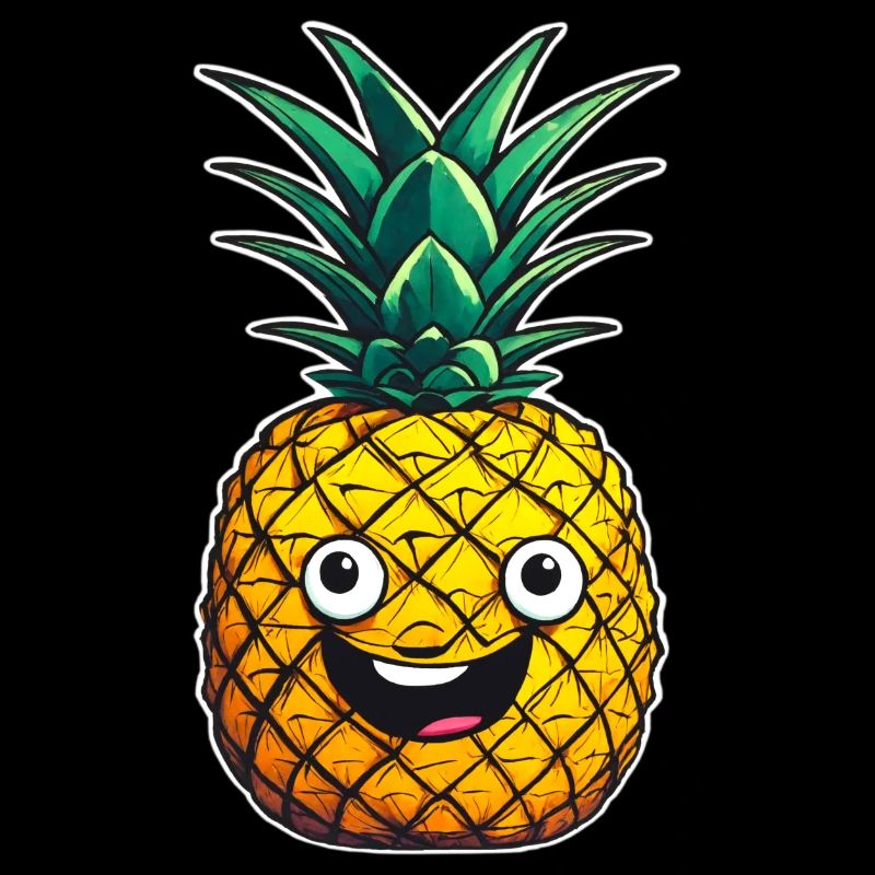 Ananas Glückliche Ananas