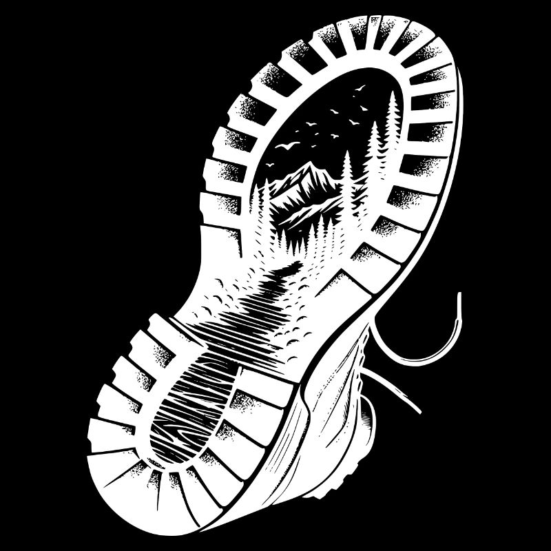 Nature Mountain Profile Landscape Chaussures de randonnée Semelle