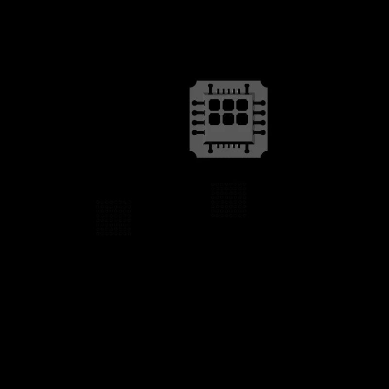 Computer chip, CPU heart - Computer Geek