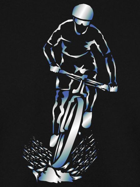 Fahrradfahrer Silhouette Splash Mountainbiker