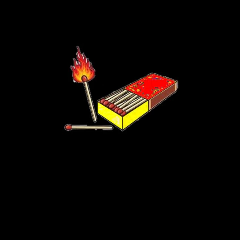 Burning matchstick
