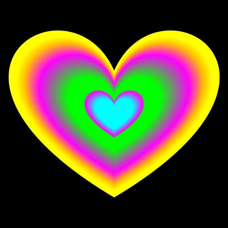 Néon coloré coeur