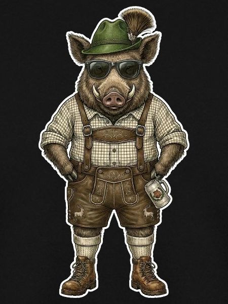 Biergarten Wildschwein Jäger Alpen