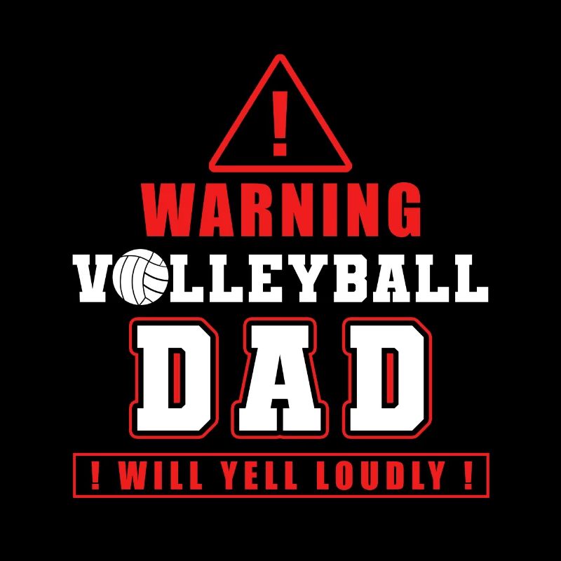 Warning Volleyball Dad