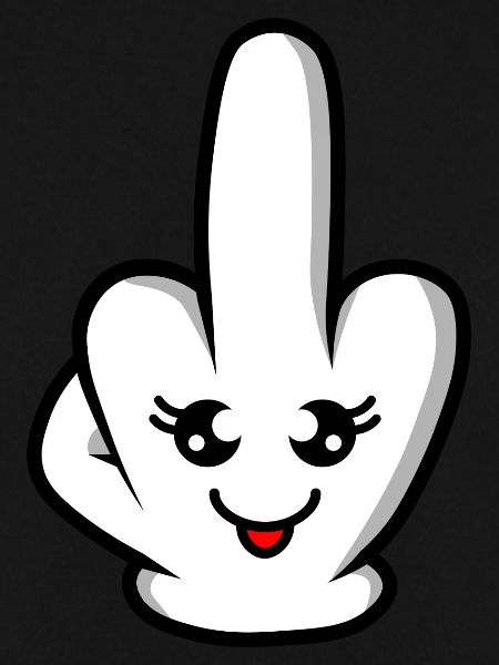 Kawaii Mittelfinger