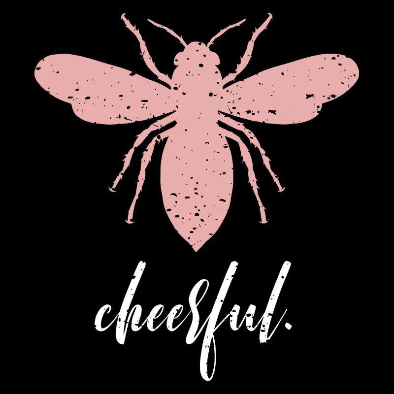 Abeille rose Abeille joyeuse Soyez joyeux