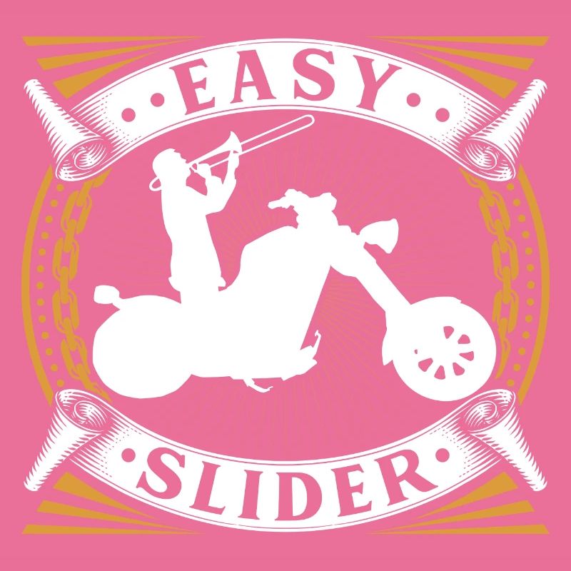 Trombone Player Biker Easy Rider Slider Funny