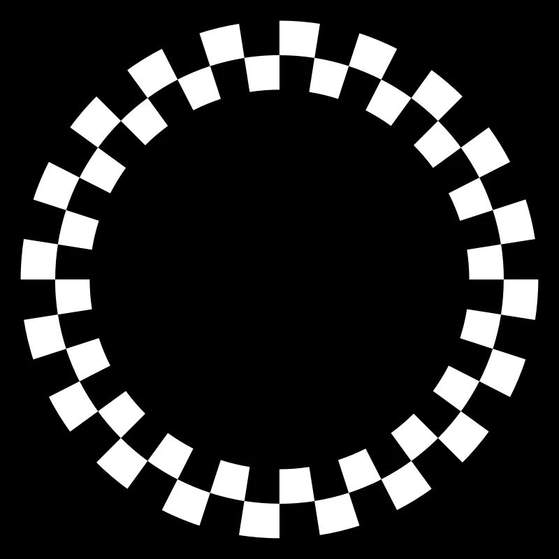 Zielflagge, Kreisform