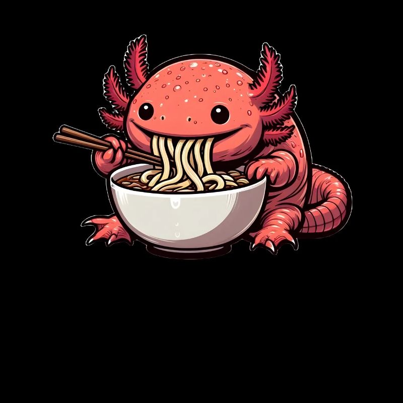 Ramen time for the axolotl