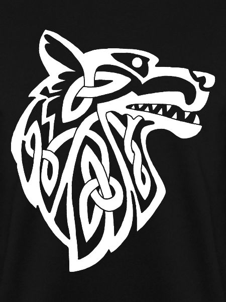 Wolf weiß Wikinger
