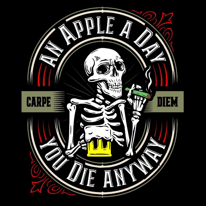 An apple a day - Lustiger Spruch