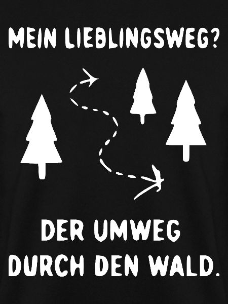 Waldweg Umweg Illustration