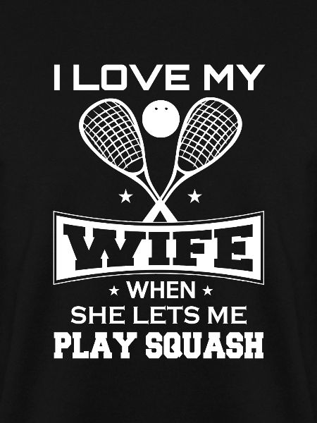 Squash Ehefrau Squashschläger Squashball