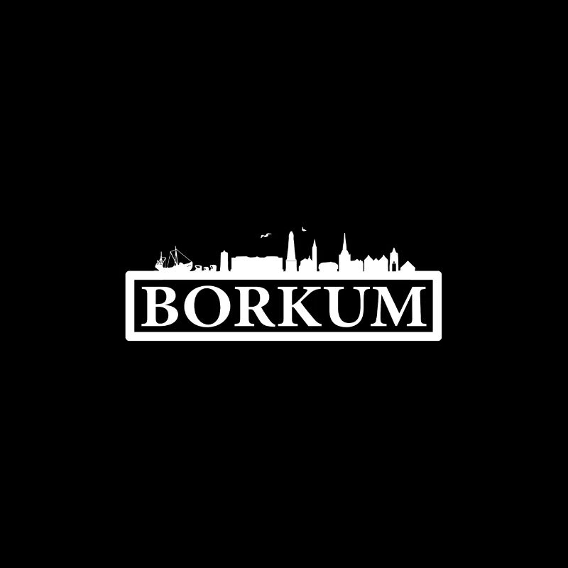 Borkum phare Skyline île de la mer du Nord