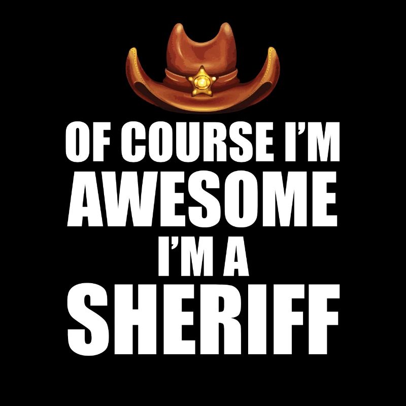Sheriff with hat Sheriff's star and revolver