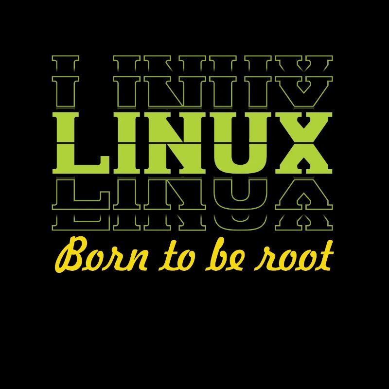 Linux Retro Vintage né pour être root pour les nerds