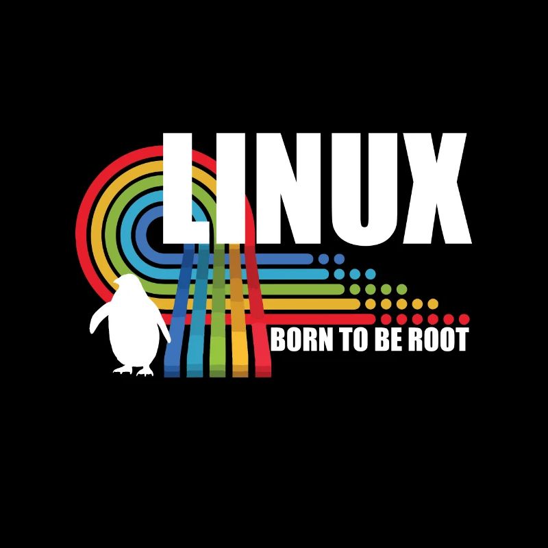 Born To Be Root Penguin Linux Nerd Coding Geek