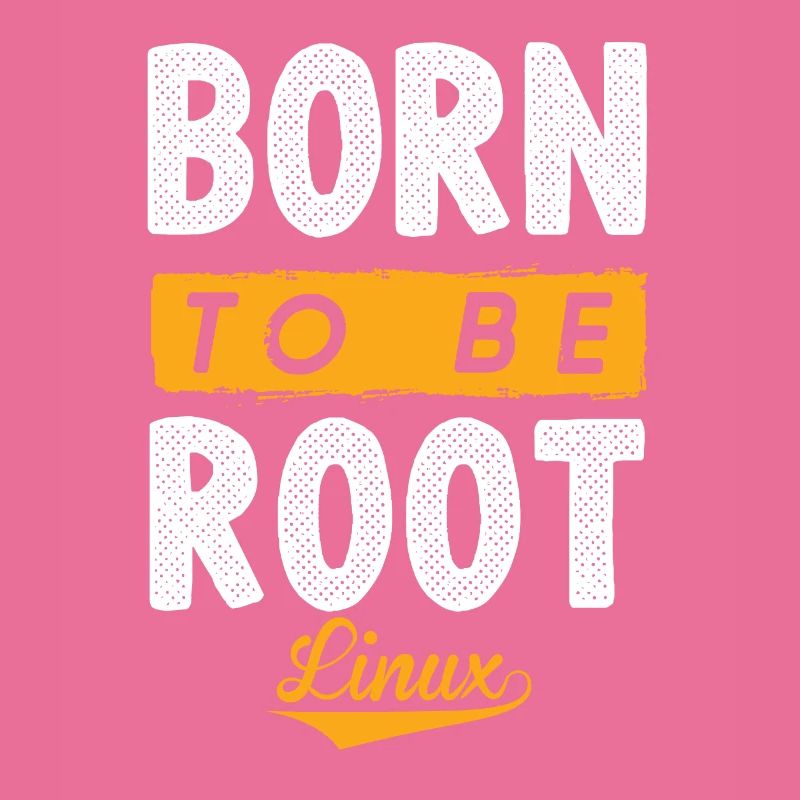 Linux né pour être Root Penguin Nerd Geek