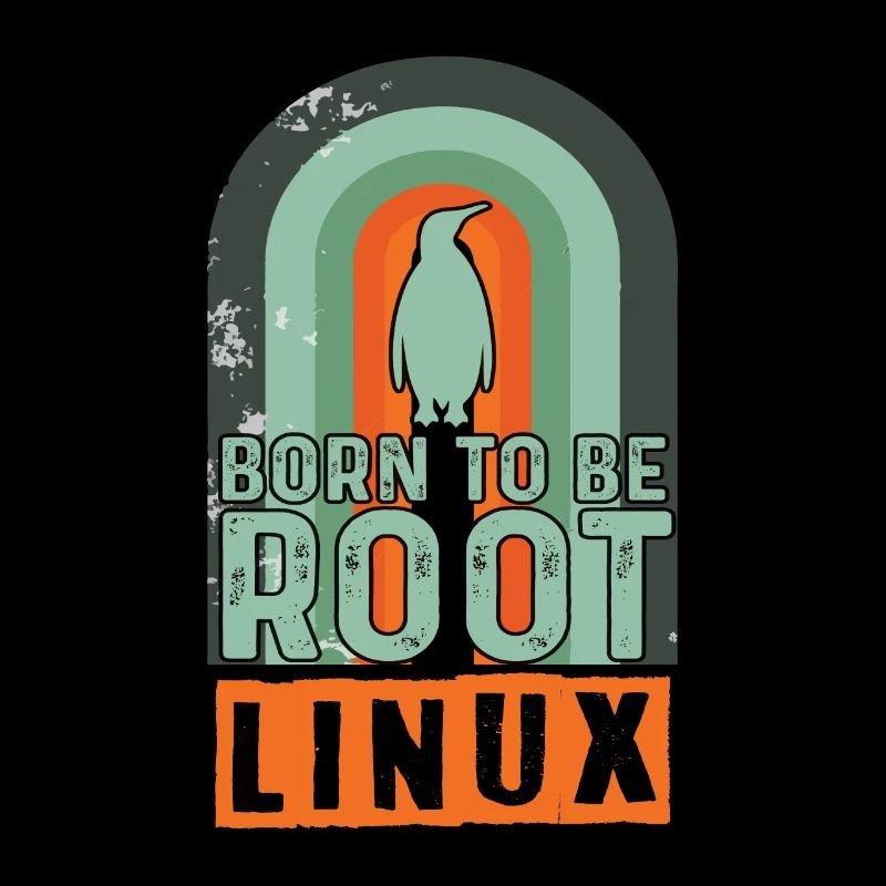 Né pour être Root Retro Linux Nerd Coding Geek