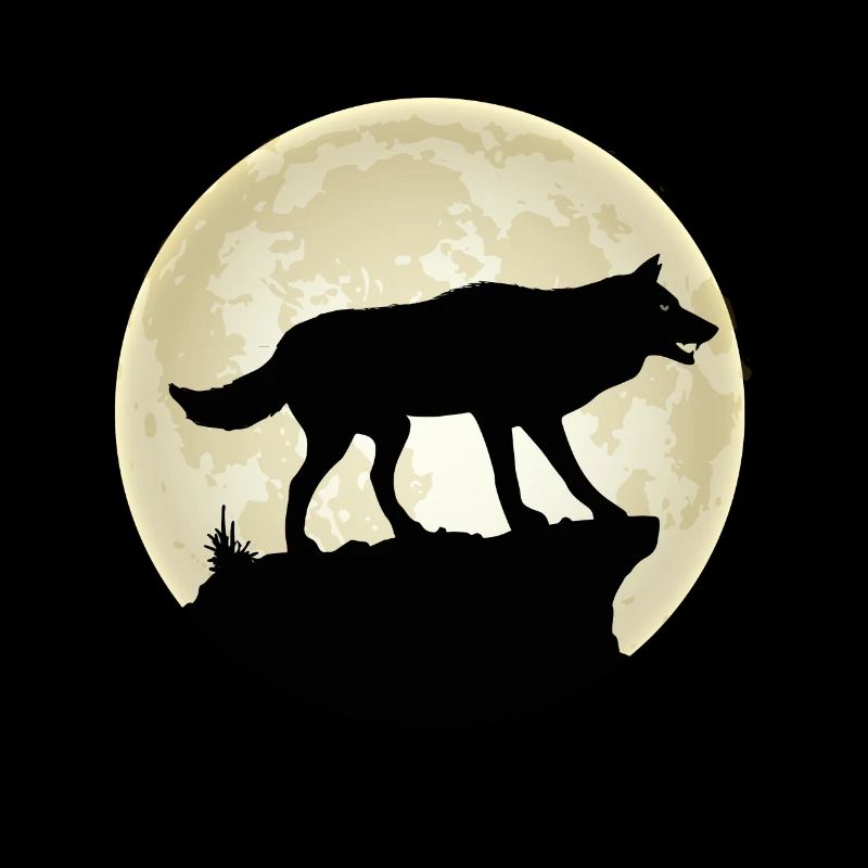Vollmond Wolf Rudel Wolfsrudel