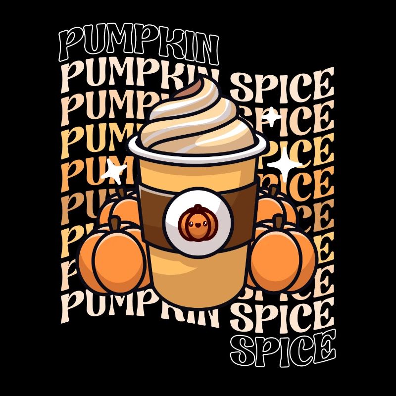 Retro Fall Pumpkin Spice Lover PSL Latte Vintage
