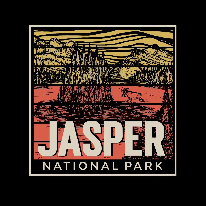 Parc national du Canada Jasper Souvenir Cerf Camping N