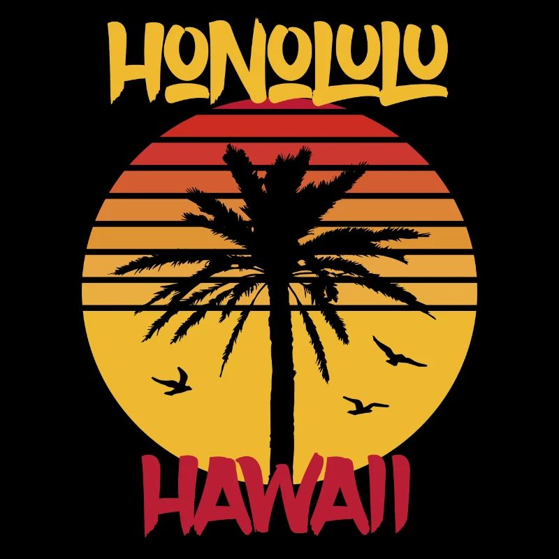 Hawaii Honolulu Palm Ocean Surfing