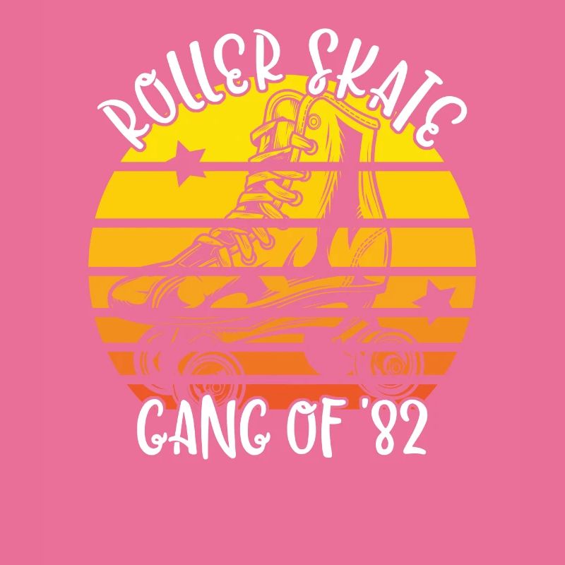 Rollschuhfahrer Rollerskates Rollschuh Gang 1982