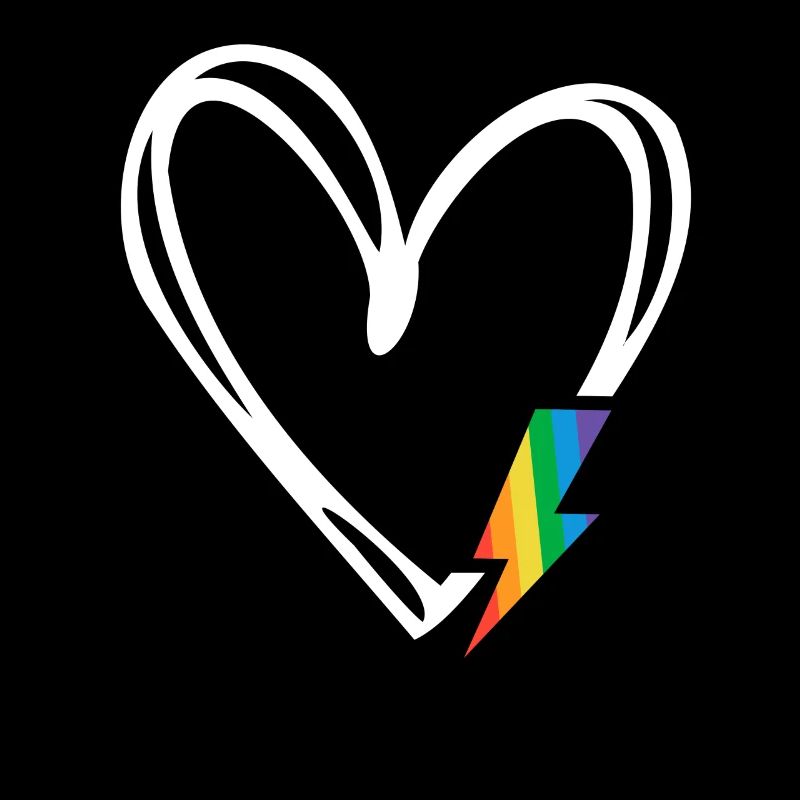 Subtiler Pride-Monat Minimalistisches Regenbogenflaggenherz